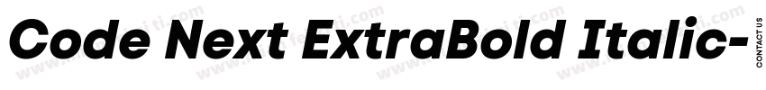 Code Next ExtraBold Italic字体转换